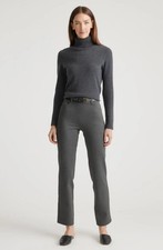 Quince Ultra Stretch Ponte Pants Straight Leg Gray Small Workwear