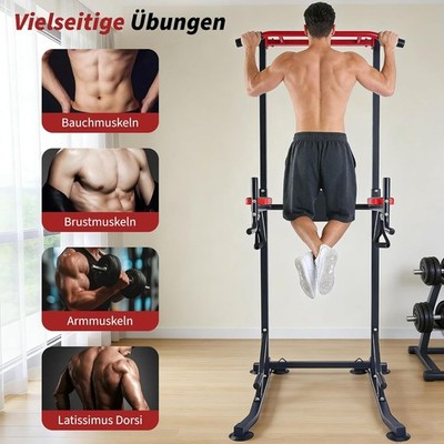 Multifunktion Dip-Station Klimmzugstange Freistehend Power Station Krafttraining