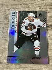 2018-19 UD SP Game Used - Authentic Rookies Matthew Highmore #134 /296 (RC)