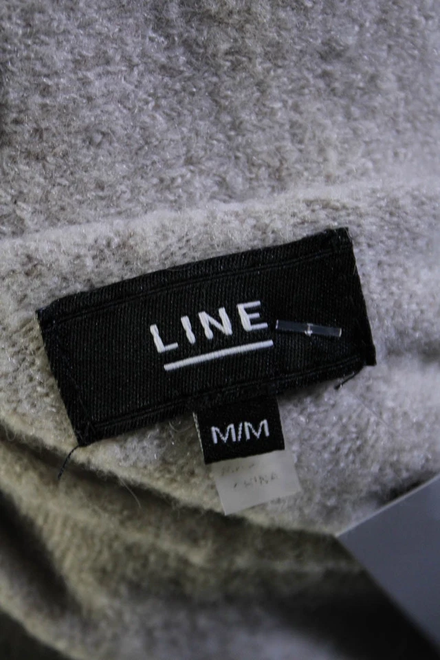 Suéter Pullover Line Mujer Tejido Ajustado Calce Relajado Flecos Laterales Beige Talla M Foto 4 de 4