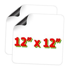 Blank Magnets for Cars 12 in x 12 in - 2 Pack 12 in x 12 in 29.5cm x 29.5cm 