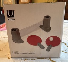 Umbra Pongo Table Tennis Portable Ping Pong Ball Set Extendable Red Complete