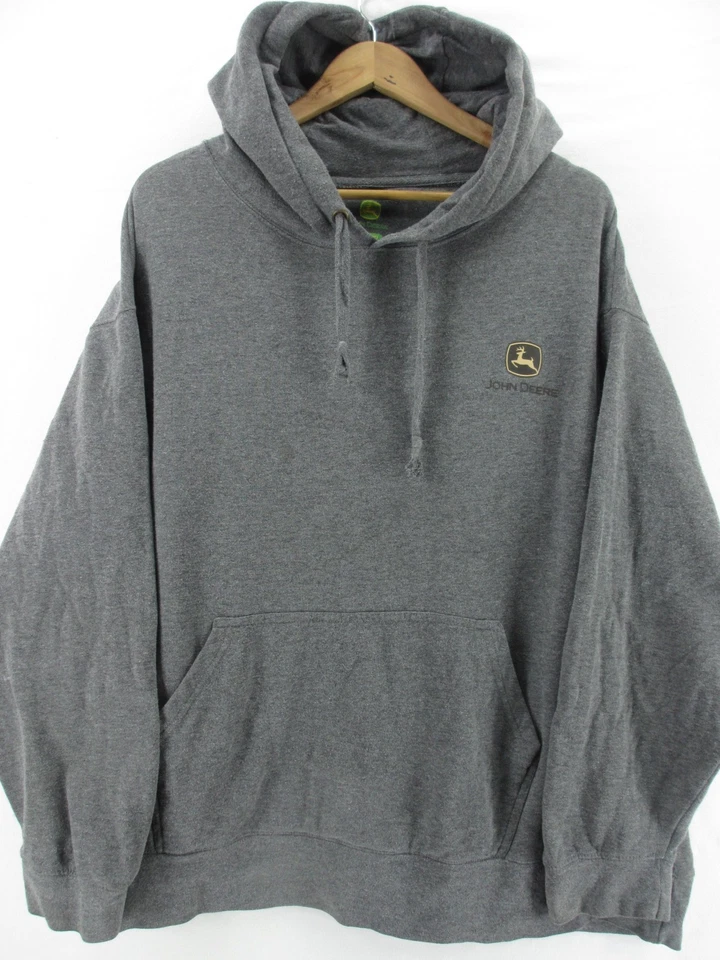 Sudadera con Capucha John Deere 2XL Gris Pullover Ciervo Cazador Gráfico Pesado Hombres XXL Foto 3 de 4