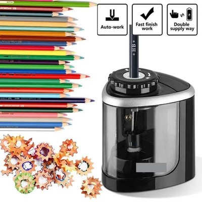 Electric Pencil Sharpener Automatic Helical Blade Fast Sharpen Home Office NewPu