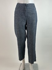 Eileen Fisher Size Small Hemp Organic Cotton Chambray Ankle Tapered Pants