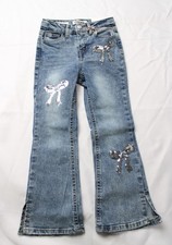 Vigoss Girl's Phoenix Split Hem High-Rise Flare Jean CN6 Indigo Size 5 NWT