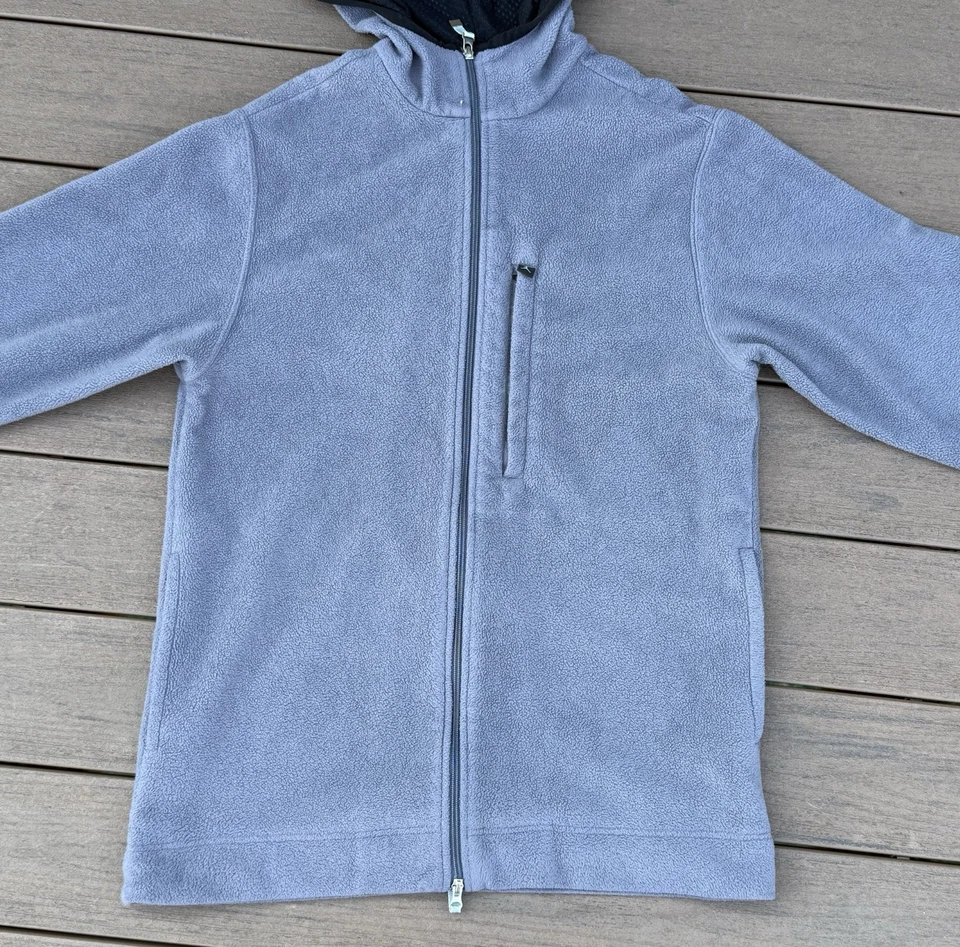 VTG Air Jordan Fleece Jacket Men's M Y2K Gray Full Zip Long Sleeve Zip Pockets - Image 4 of 4