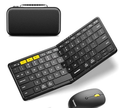Brand New Samsers Foldable Keyboard and Mouse with Travel Case Black
