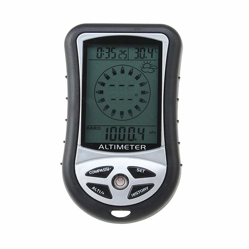 Portable Multifunction Altimeter Digital Compass Clock Barometer Thermometer - image 2 of 4