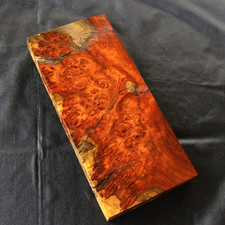 Amboyna Burl Exotic Wood Blank   Natural Crack   105  235  20 mm
