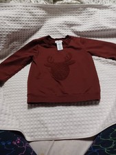 Tommy Bahama Kids Maroon Reindeer Sweatshirt Size 4T 523