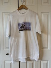 Vintage 80s USPS Postage Stamp T-Shirt Size XL Montana Single Stitch Cowboy 1989