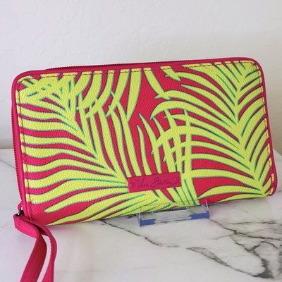 Vera Bradley Long Zip-Around Wristlet Wallet Palm Tree Print - B.B. Collection