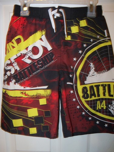 Battleship Battle Ship Beach Swim Suit Trunks Shorts Boys Size 6 / 7 NWT - Picture 3 of 4