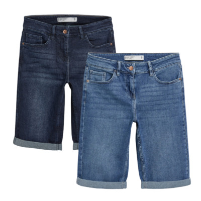 Damen N@@t Denim knielange Shorts blau Größe 6