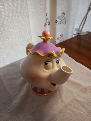 Disney Mrs Potts Tea Pot Music Box ~ Schmid Beauty and the Beast WORKS!