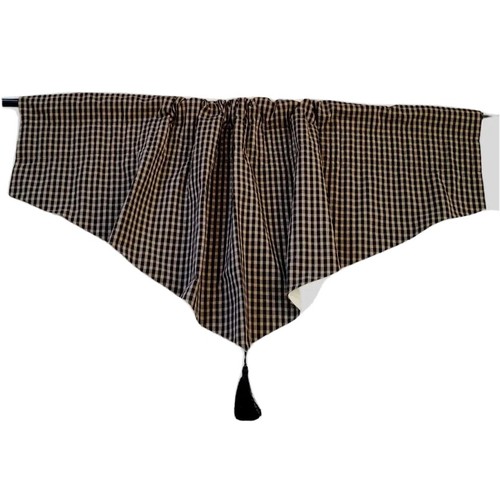 Cefas Waverly Home Marquette Ascot 51"" X 23"" negras bronceadas a cuadros negros borla - Imagen 4 de 12