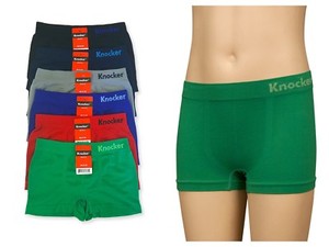 6 Pack Boys Seamless Solid Boxer Briefs Kids Spandex Underwear Soft Active S M L