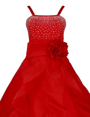 Flower Girl Dress Pageant Wedding Bridesmaid Formal Kids Party Princess Dresses - Picture 13 of 83