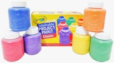 Crayola Washable Kids Paint, 6 Count,  2 Oz Kids At Home Activities, 54-1204 NEW