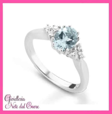 18K WHITE GOLD RING: AQUAMARINE AND NATURAL DIAMONDS 1.72 CARAT CERTIFIED