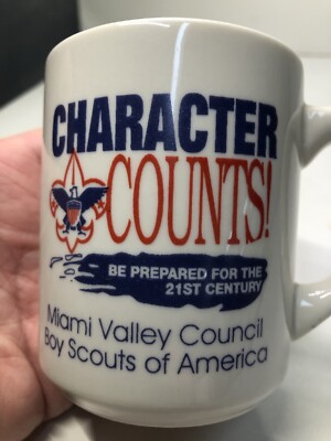 Boy Scout Character Counts Mug Miami Valley Council VTG | eBay