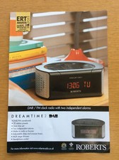 A4 Poster, Roberts Radio Dreamtime 2 Clock Radio Promotional Retail Display POS