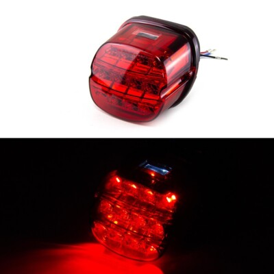 Smoked LED Tail Brake Light For Harley Touring, Dyna, Softail, Sportster – Integrated License Light