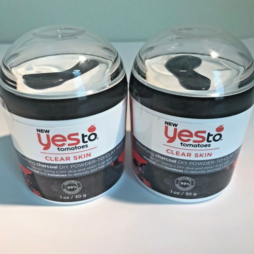 YES to Tomatoes CLEAR SKIN face 1oz Detoxifying Charcoal Powder Mask 2 Ct