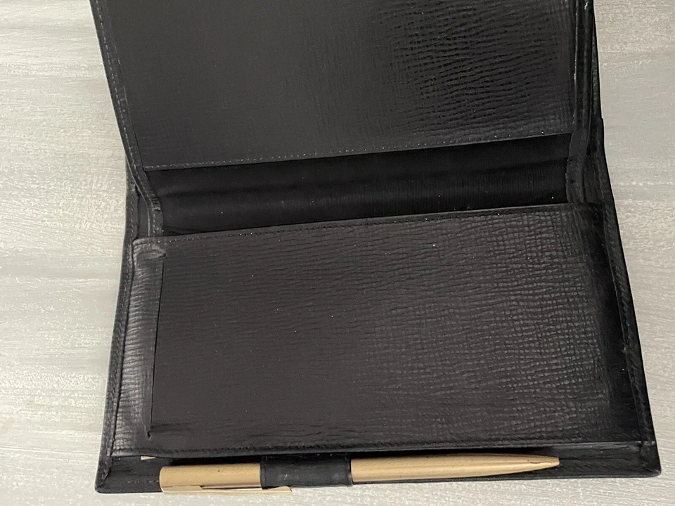 Vintage Rare Ghurka Black Leather Wallet Check Book Credit Cards 7.5 x 4 0924 - Image 4 of 4