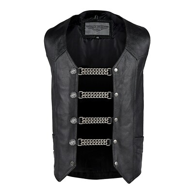 Buffalo Leather Motorcycle Vest Extenders for Men Biker Double