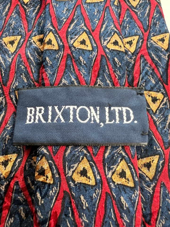 Мужской шелковый галстук BRIXTON, LTD. сделано вручную в Америке 57 дюймов - Изображение 2 из 4