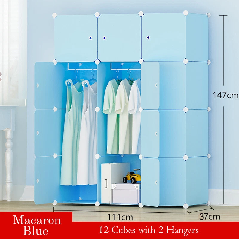 Fashion Macaron Color 8/12/16 Cubes Storage Kid Cabinet Wardrobe Toy Book Shelve - image 3 of 4