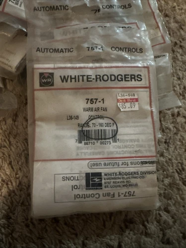 (11  Pieces) White Rodgers (Emerson) 757-1 Warm Air Fan Control 70°-160°