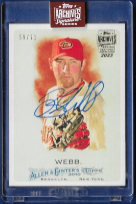 2023 Topps Archives Signature Series Brandon Webb 59/71 Auto