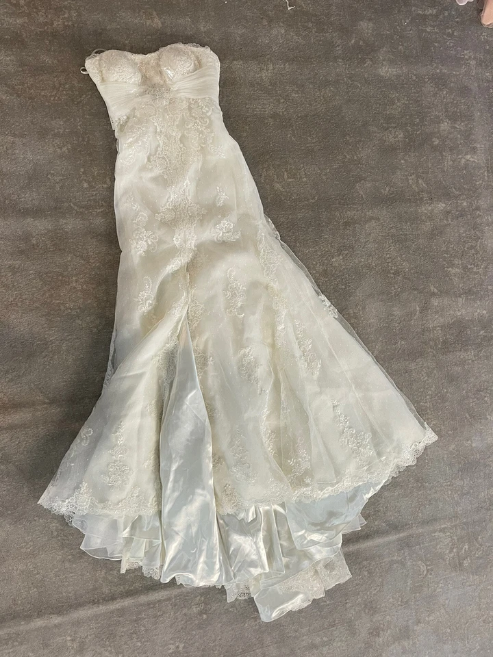 Fara Sposa 5210 婚礼礼服 8 码,甜心领,美人鱼,A10 — 第 4/4 张图片