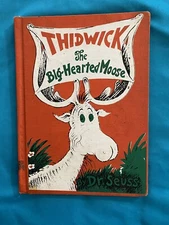 Dr Seuss Thidwick the Big-Hearted Moose 1948 *Rare* Red Hardcover