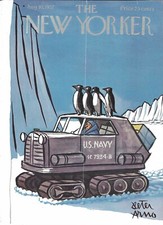 The New Yorker magazine COVER only ARNO - August 10 1957 - Navy, Antarctica The New Yorker magazine COVER only ARNO - August 10 1957 - Navy, Antarctica
