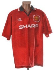 MANCHESTER UNITED 1994/1996 HOME FOOTBALL SHIRT JERSEY UMBRO SIZE XL