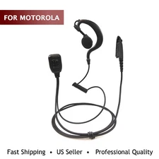 G-Shape Swivel PTT Earpiece for Motorola Radios HT750 HT1250 MTX850 GP380 PRO
