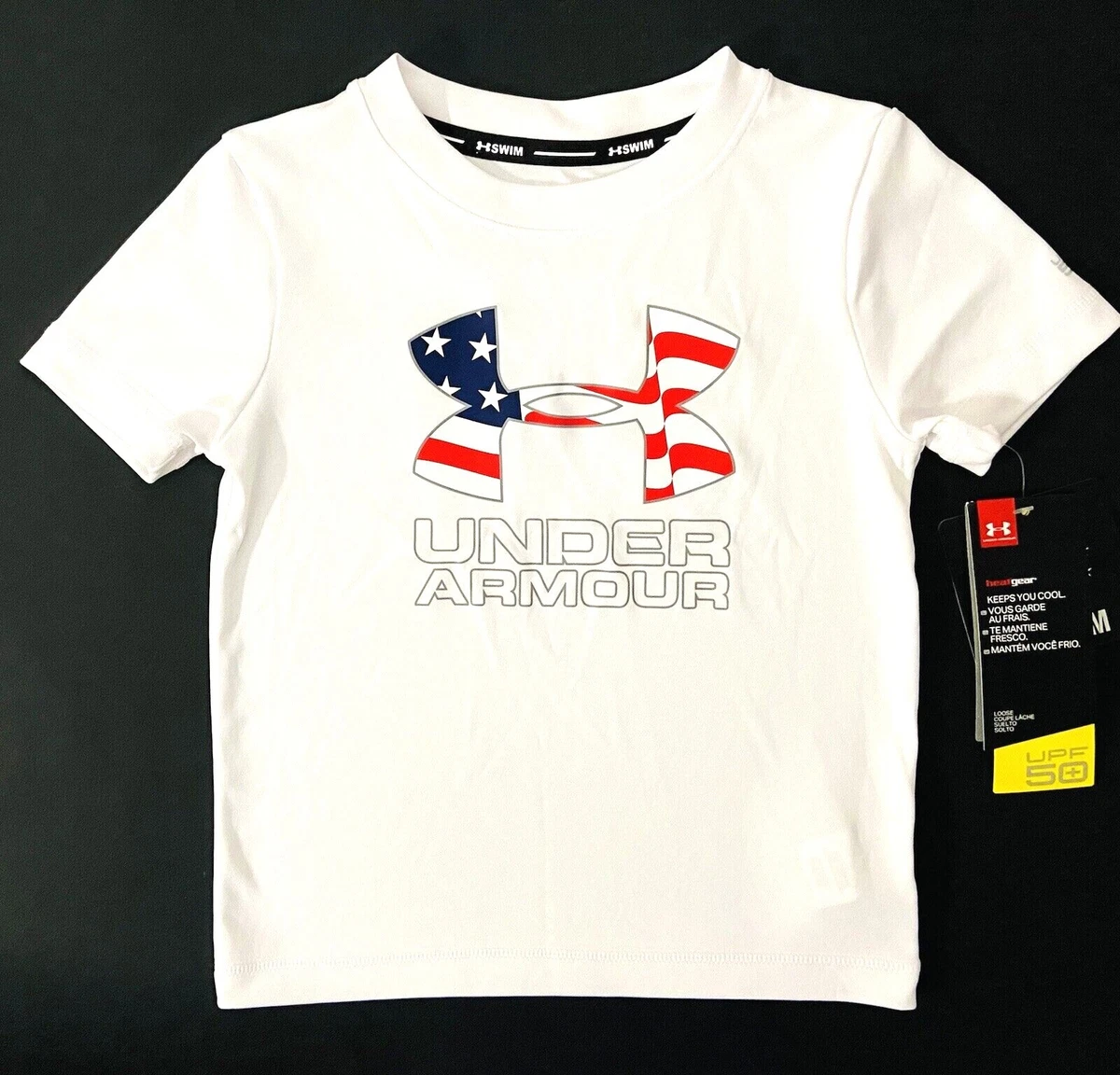 Under Armour Toddler Boys Size 4 Two Piece Freedom heatgear Swim Set