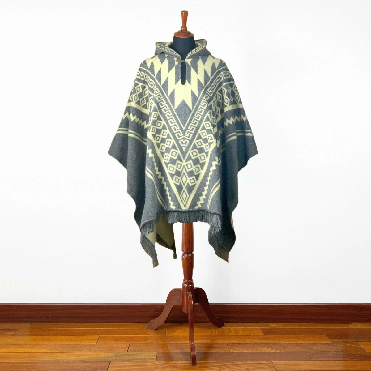 Mens poncho hoodie deals