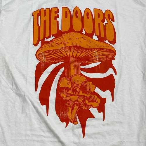 The Doors White Graphic Mushroom Fade Short Sleeve T-Shirt Adult Size S NEW Spen - Picture 2 of 6