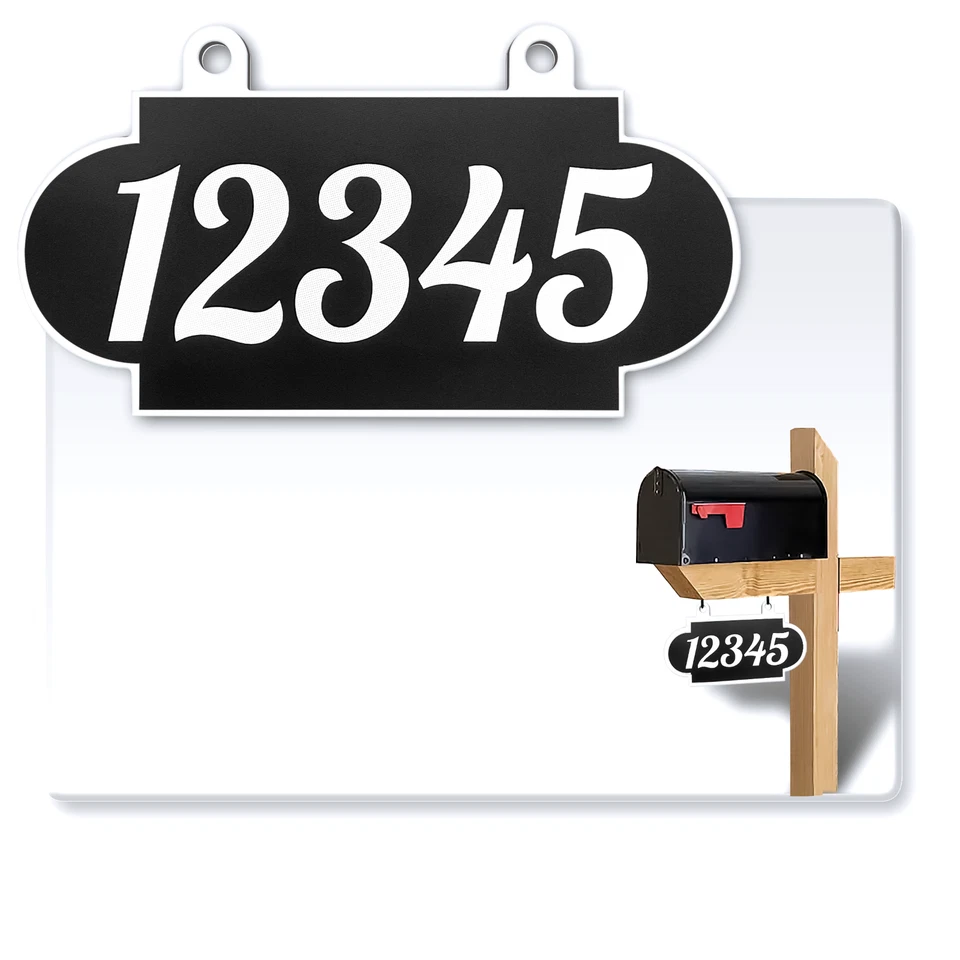 Double Sided Super Reflective Customized Fancy Shaped Hanging Mailbox Address - Image 3 of 4