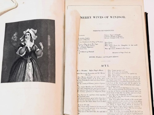 Complete William Shakespeare; Dramatic and Poetical Works (1854 1Vol Leather HC) - Foto 3 di 11