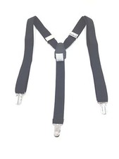 69 Alfani Men'S Black Solid Skinny Stretch Elastic Braces Clip End Suspenders