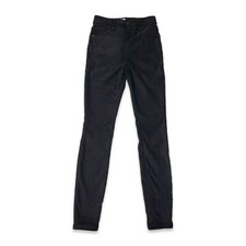Good American Good Legs Faux Suede Pants Womens 2 Black Skinny