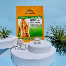 2pcs Tiger Balm Medicated  Plater Patch Cool Back Pain Relief 10cm x 14cm