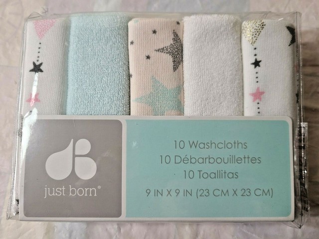 just born washcloths