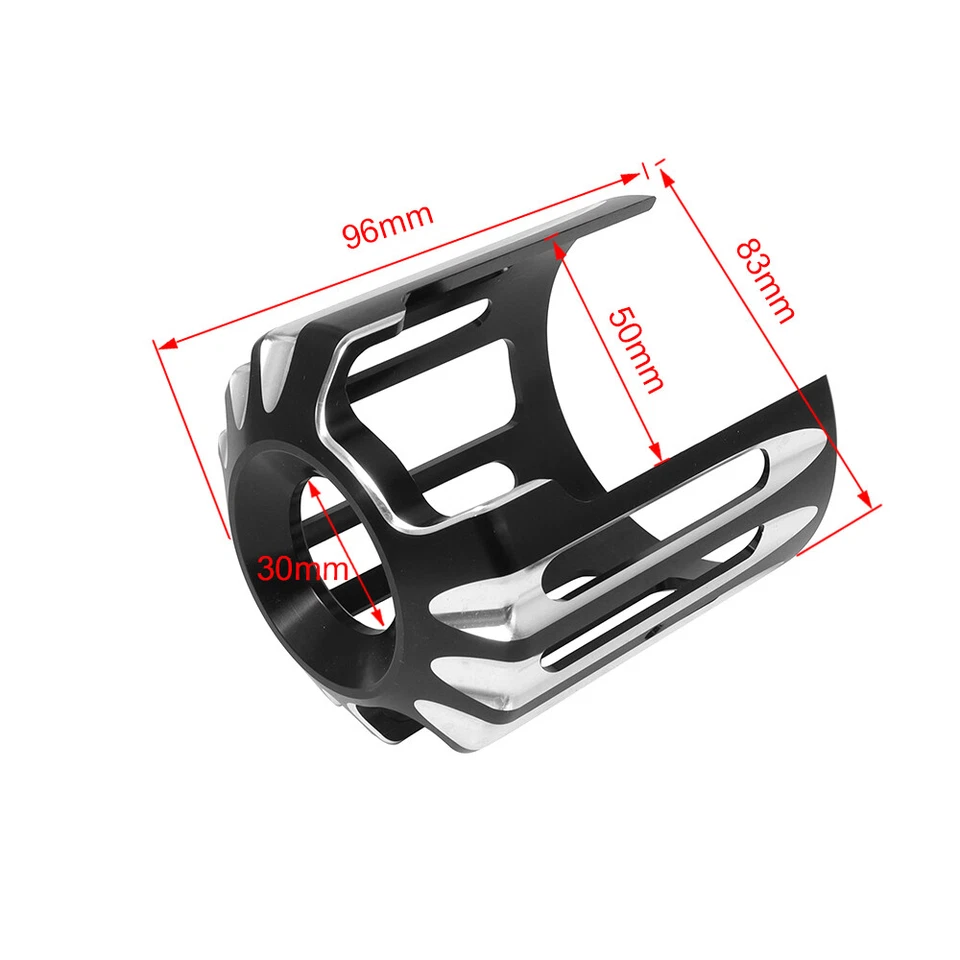 Cubierta de filtro de aceite de aluminio con corte de borde de motocicleta negra apta para Harley Davidson Foto 4 de 4